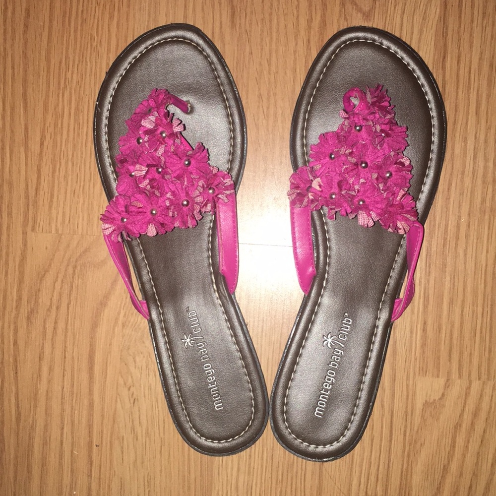 Pink flip flops